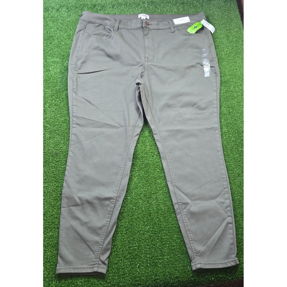 Maurices M Jeans Jeggings sz 22W Short High Rise Ultimate Stretch Olive Green NW